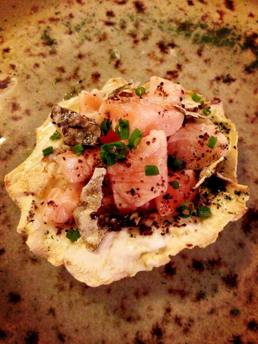 Sedano rapa essiccato e salmone (Fabrizio Ferrari Al Porticciolo 84 Lecco)